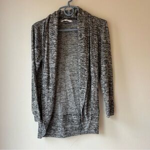Bluenotes Gray Marled Open Front Lightweight Cardigan Sweater Women’s Small